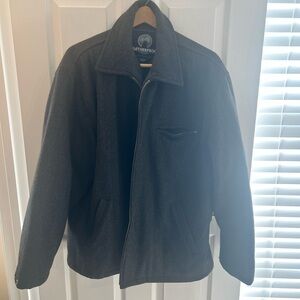 Weatherproof Men’s Charcoal Black Wool Pea Coat